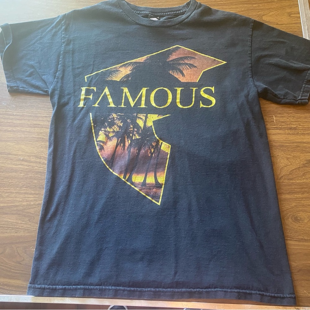 Famous Stars And Straps Shirt Palm Tree Black